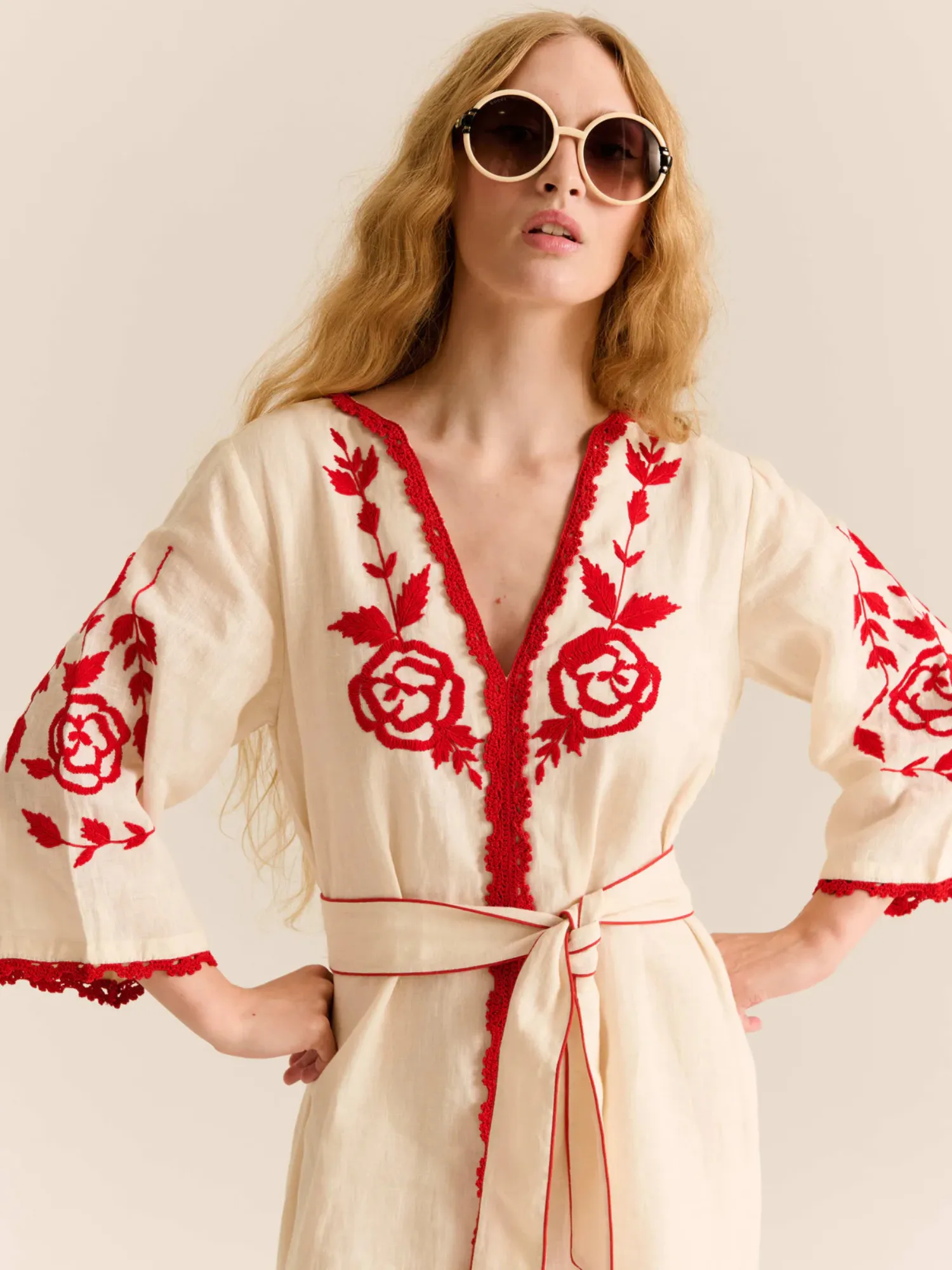 The Caliope Dress in Gardenia sold by Beau & Ro product image thumbnail 3