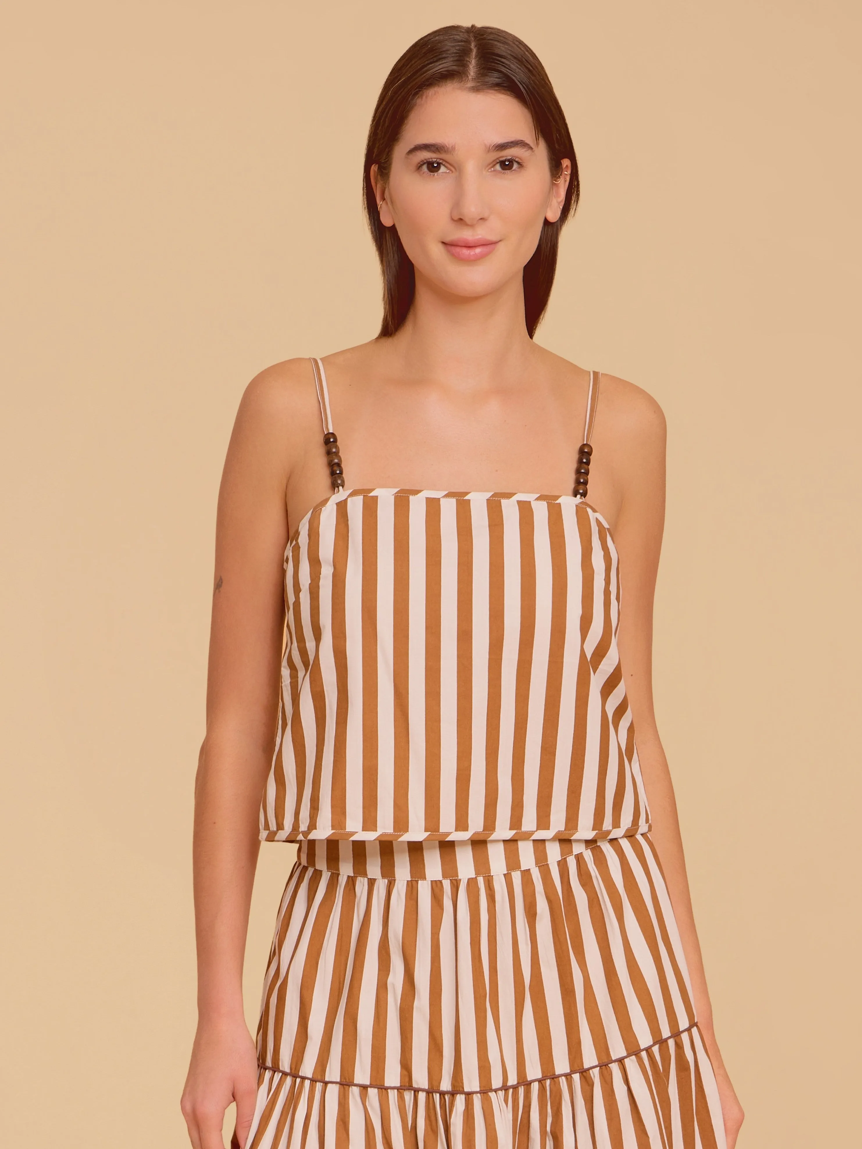 Carter Top in Tuck Stripes sold by Beau & Ro