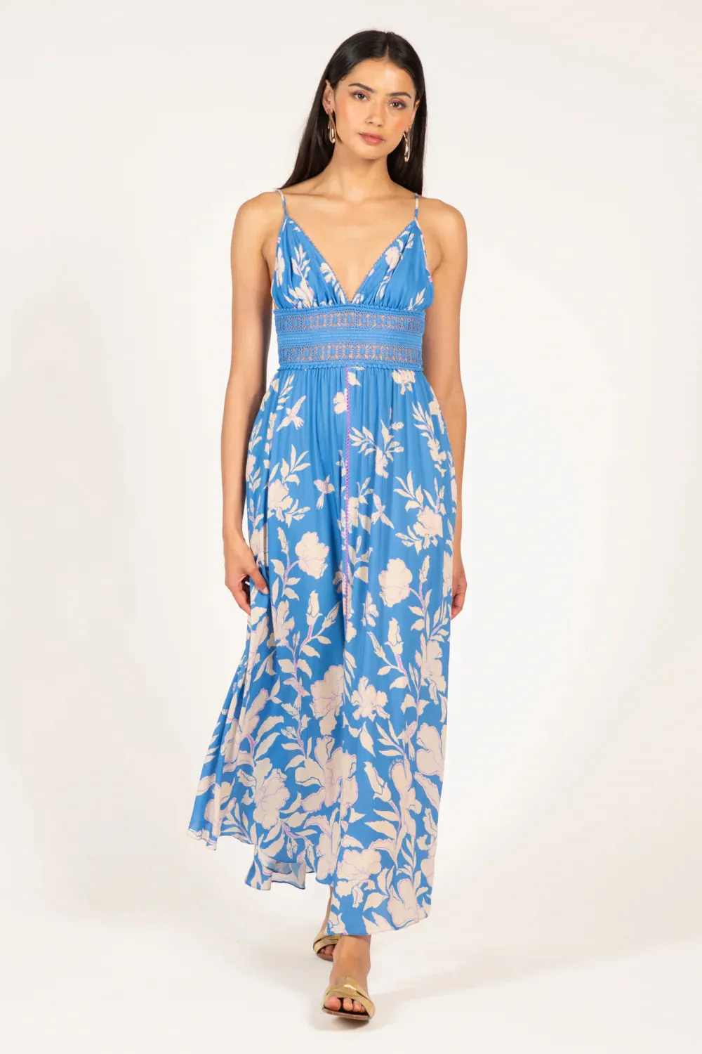 Havana Dress in Blue Palm Beach sold by Beau & Ro product image thumbnail 4