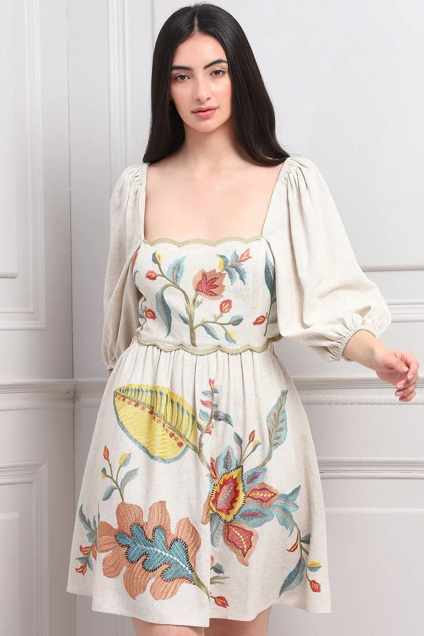 Embroidered Mini Dress sold by Beau & Ro product image thumbnail 4