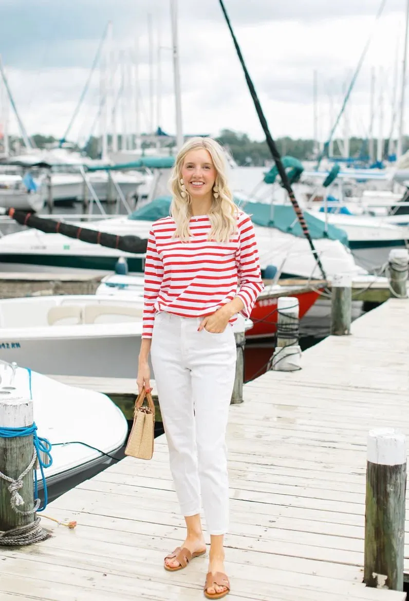 Red Breton Striped Shirt sold by Beau & Ro product image thumbnail 2