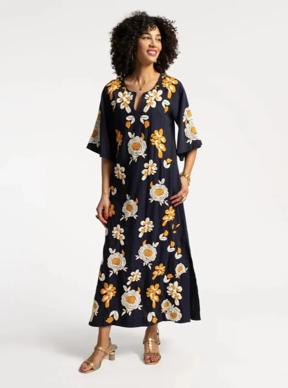 Dreamy Caftan in Blue Blossom sold by Beau & Ro