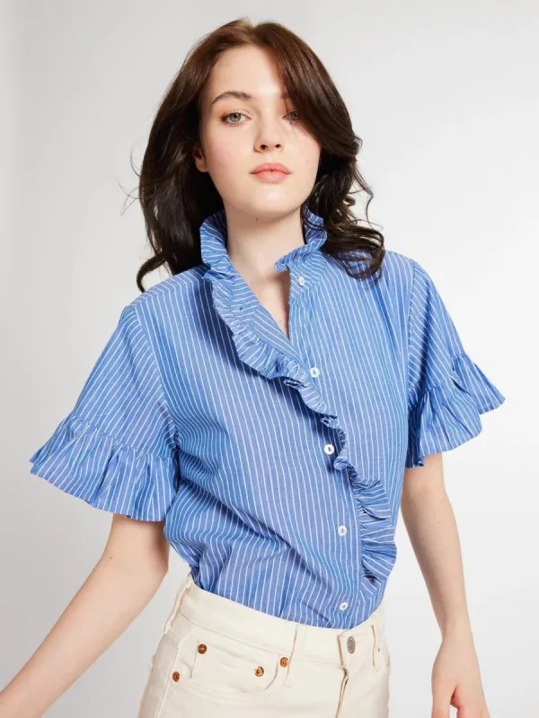Vanessa Top in Harbor Stripe sold by Beau & Ro