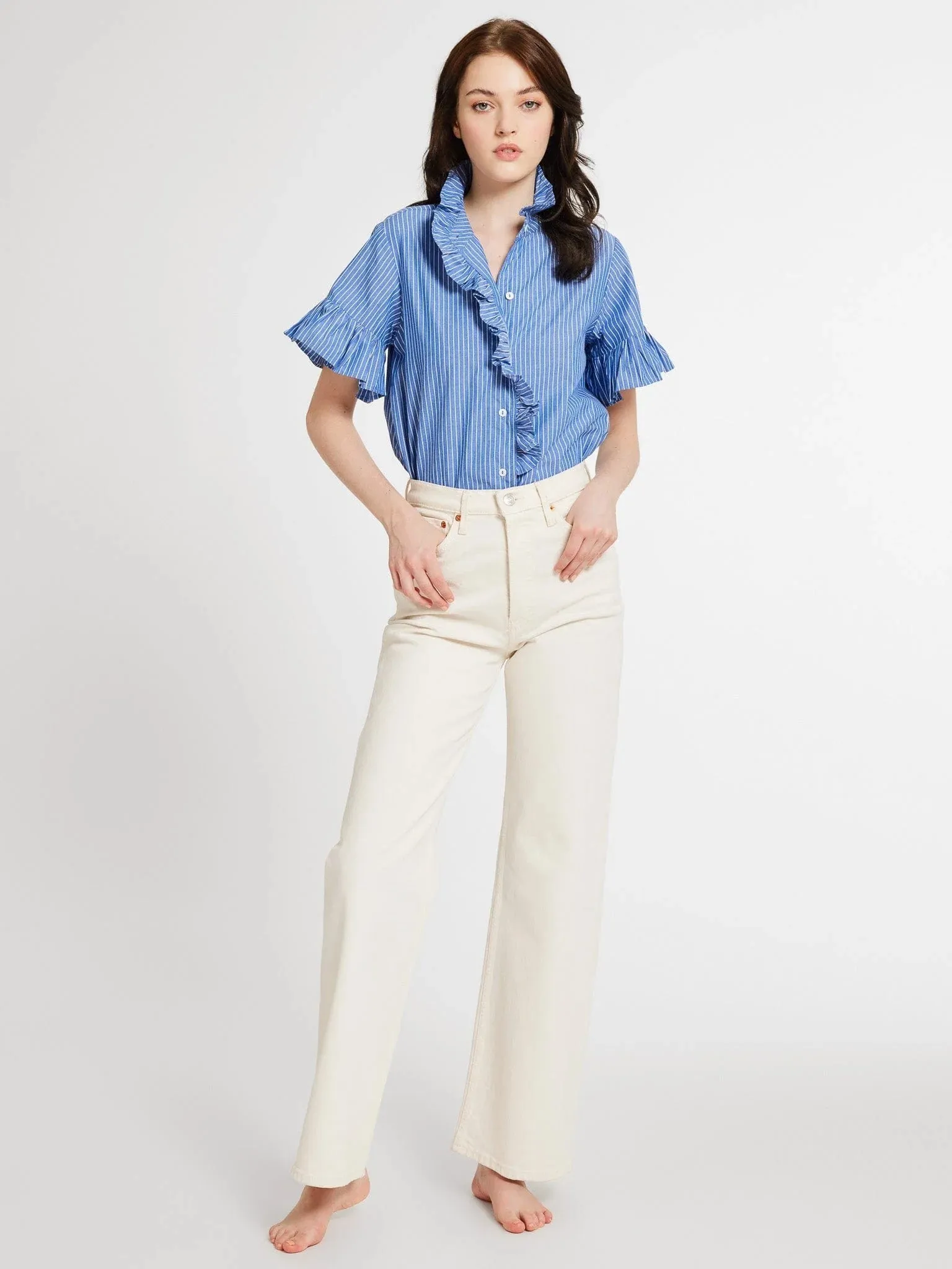 Vanessa Top in Harbor Stripe sold by Beau & Ro product image thumbnail 2