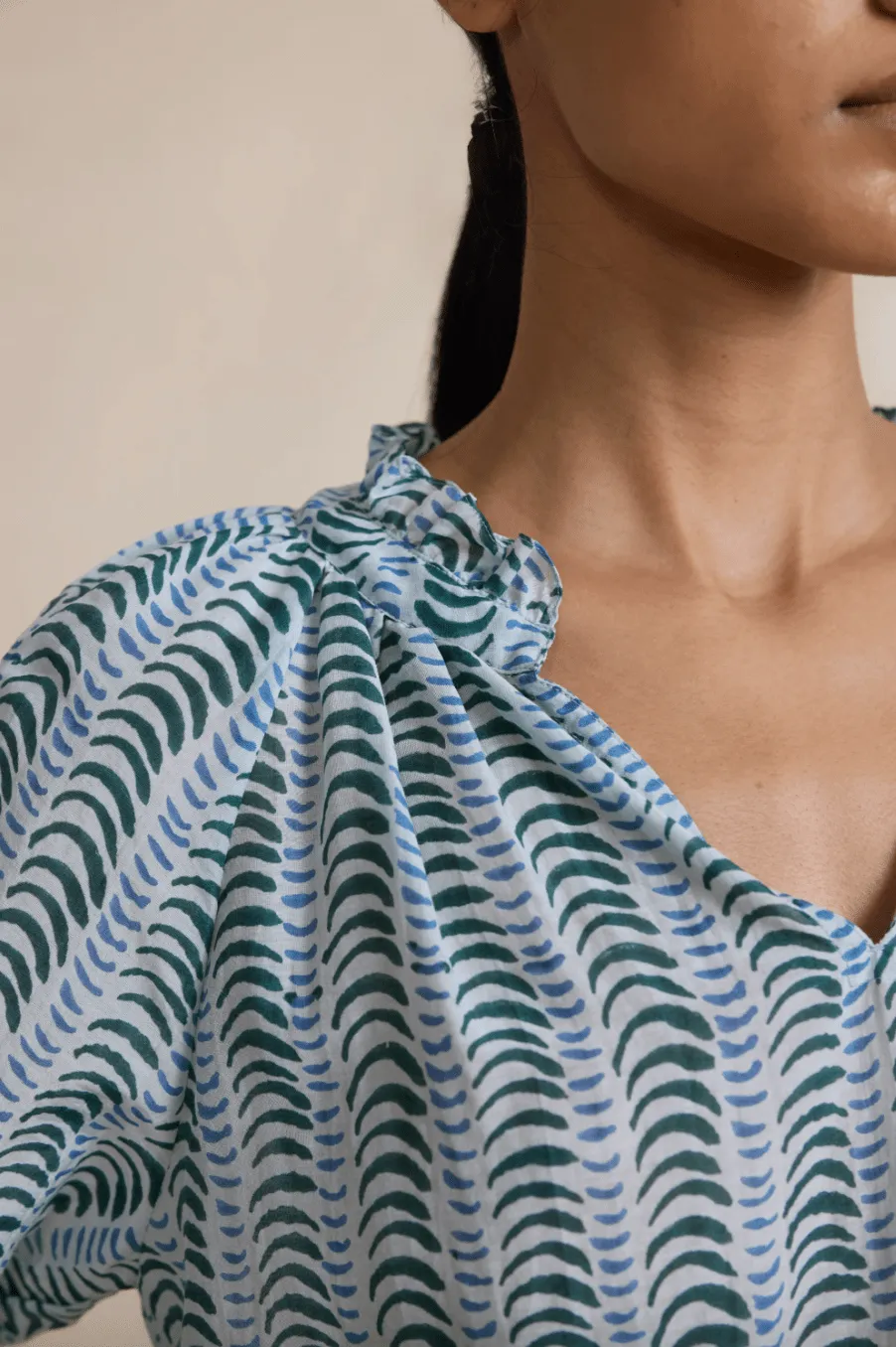 Shellax Top in Blue Coral sold by Beau & Ro product image thumbnail 2