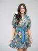 The Monica Dress | Blue Fall Garden sold by Beau & Ro