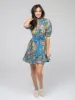 The Monica Dress | Blue Fall Garden sold by Beau & Ro