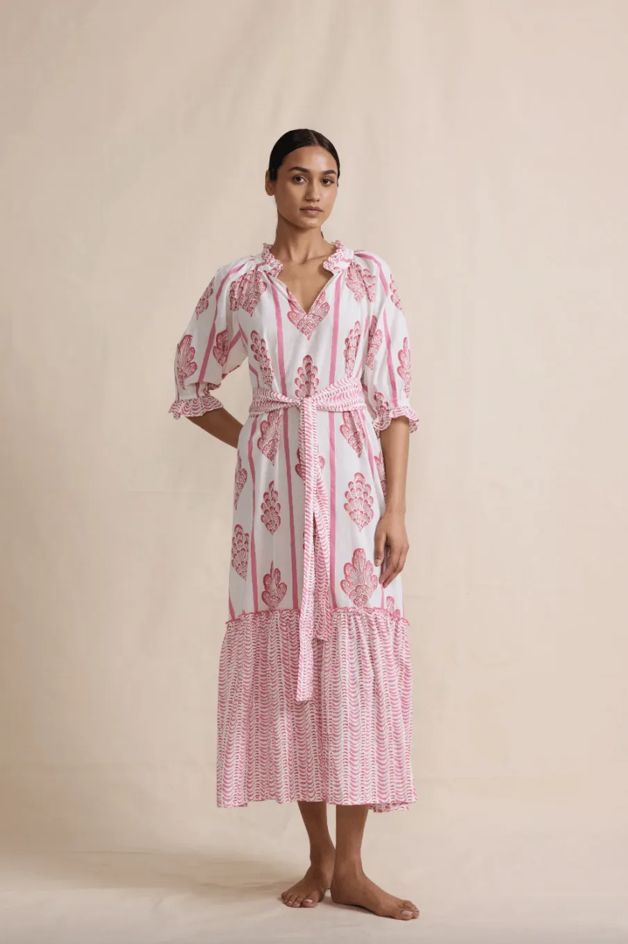 Shell We Dance? Dress in Pink Sand sold by Beau & Ro product image thumbnail 5