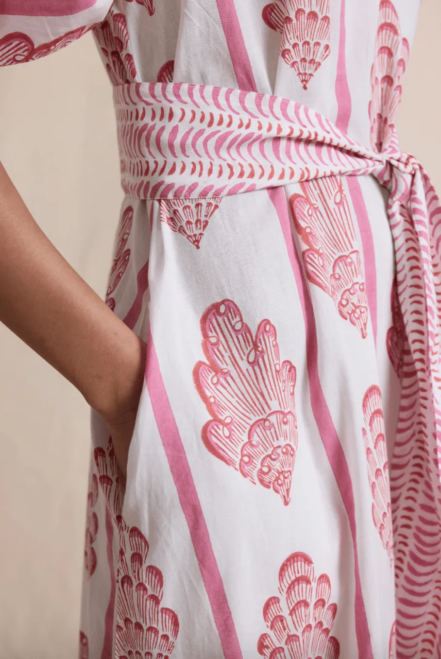 Shell We Dance? Dress in Pink Sand sold by Beau & Ro product image thumbnail 2