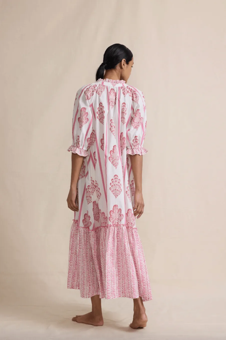 Shell We Dance? Dress in Pink Sand sold by Beau & Ro product image thumbnail 3