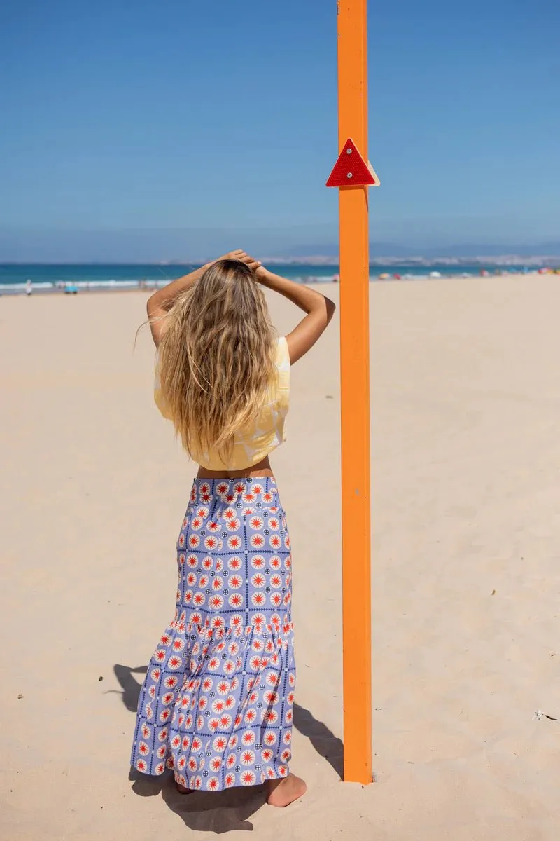 Melody Ruffle Skirt in Poppy Sun sold by Beau & Ro product image thumbnail 3