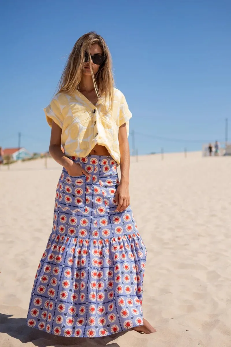 Melody Ruffle Skirt in Poppy Sun sold by Beau & Ro product image thumbnail 2
