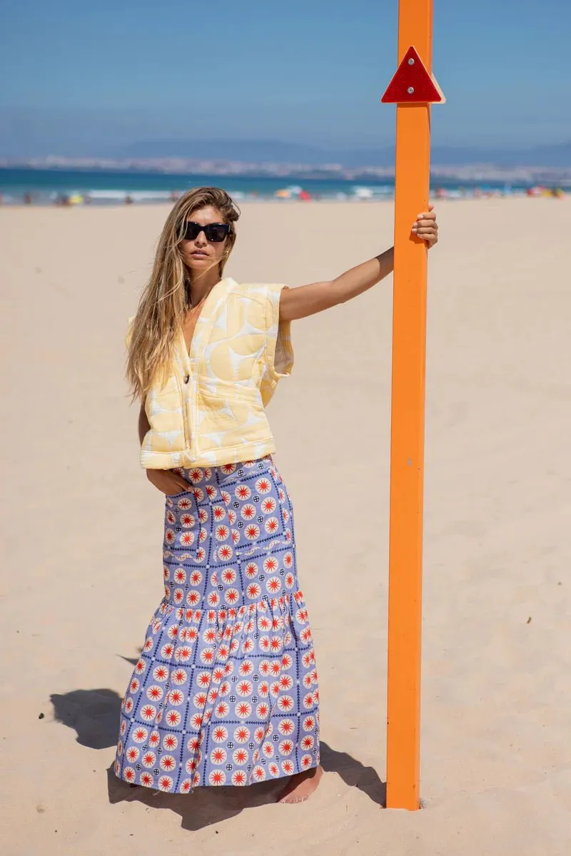 Melody Ruffle Skirt in Poppy Sun sold by Beau & Ro product image thumbnail 4