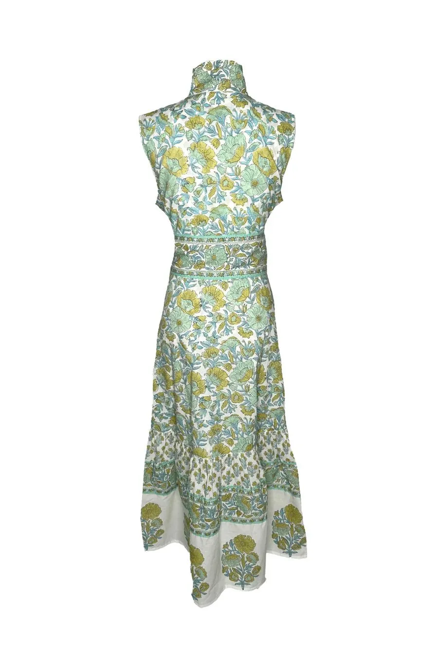 Sleeveless Flounce in Seafoam / Powder Vintage Poppy sold by Beau & Ro product image thumbnail 5