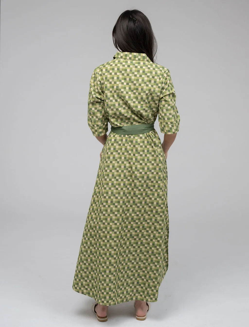 The Eloise Dress | Green Blocks sold by Beau & Ro product image thumbnail 5