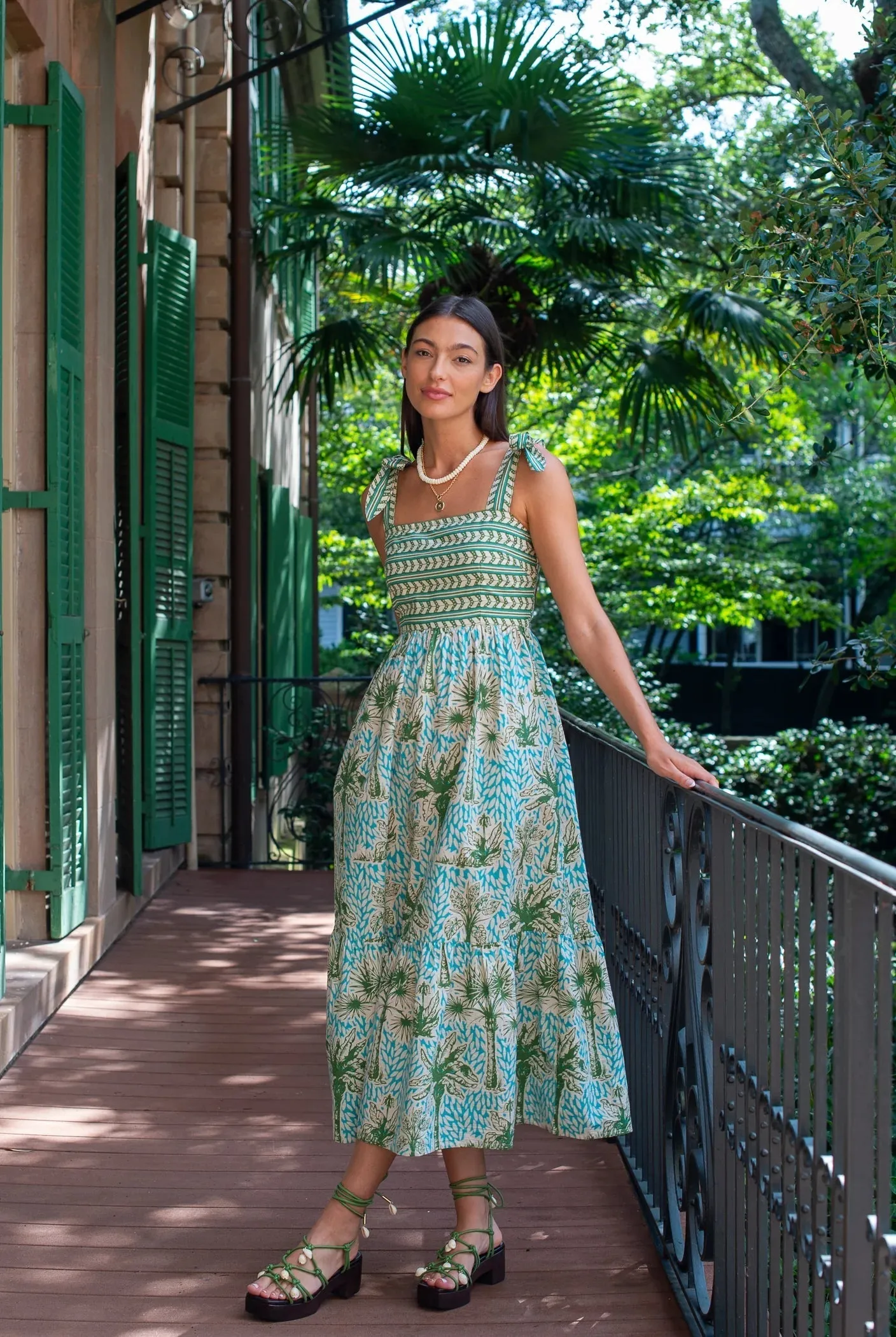 Doe Dress in Island Palm sold by Beau & Ro product image thumbnail 2