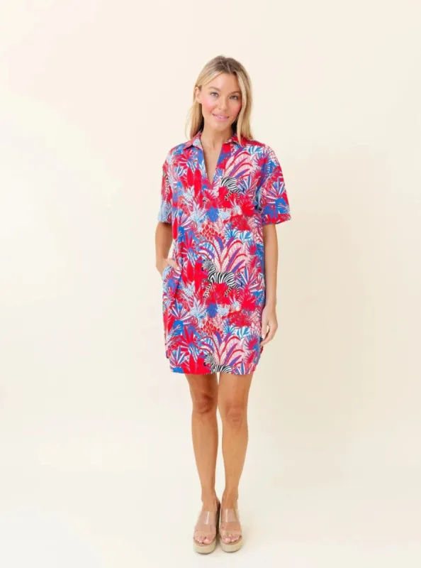 Rhodes Dress in Sparkler Zebra Soiree sold by Beau & Ro