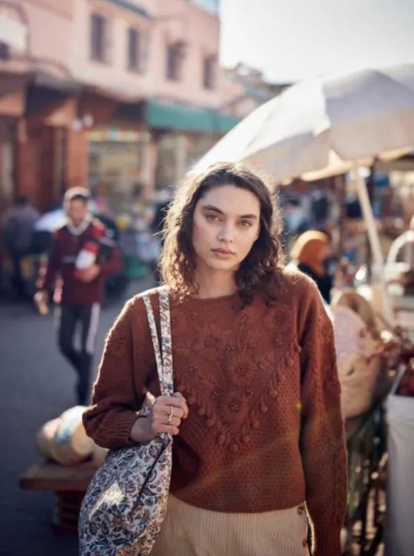 Acai Sweater in Cinnamon sold by Beau & Ro