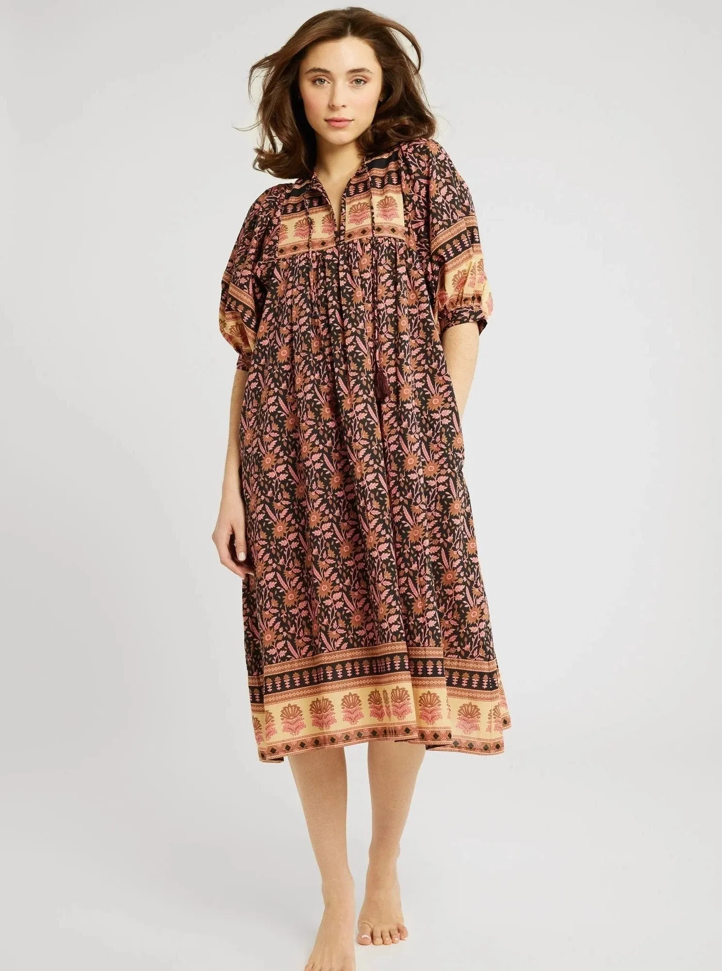 Saffron Dress in Fiore sold by Beau & Ro