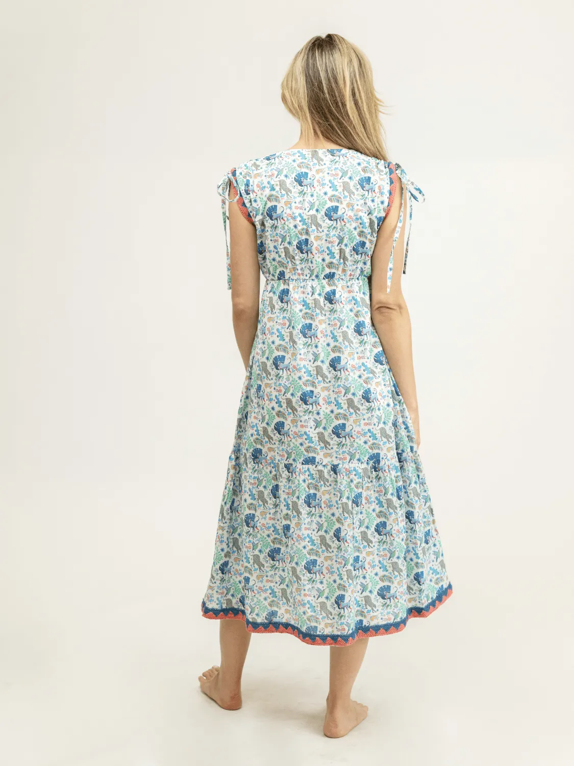 The Blaire Dress | Alice Colin Jungle White sold by Beau & Ro product image thumbnail 4
