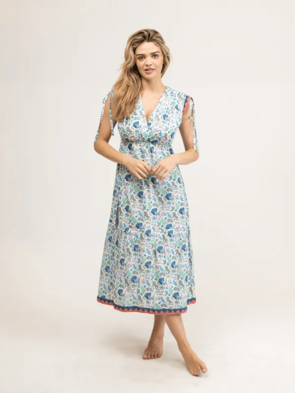 The Blaire Dress | Alice Colin Jungle White sold by Beau & Ro