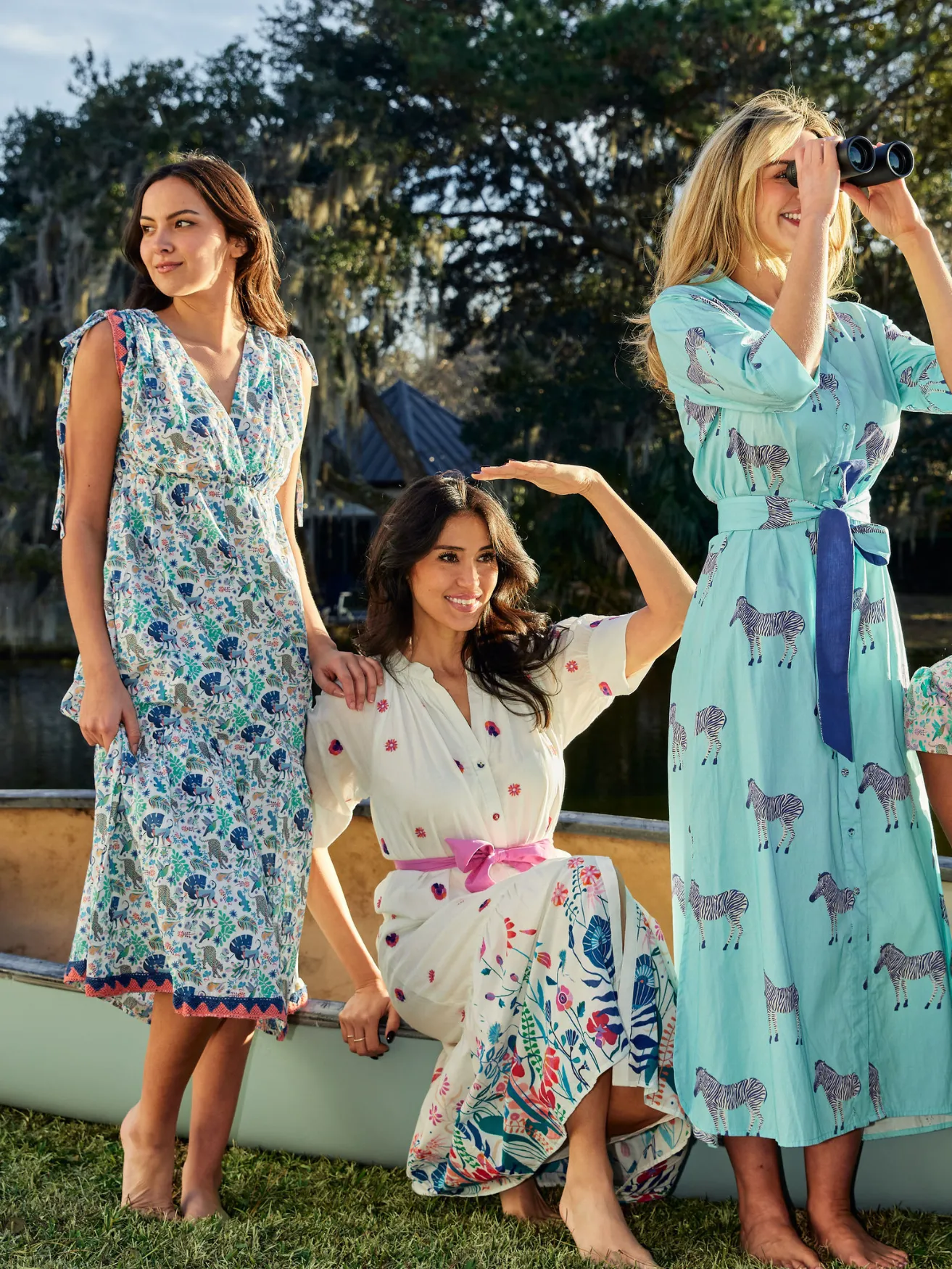 The Blaire Dress | Alice Colin Jungle White sold by Beau & Ro product image thumbnail 2