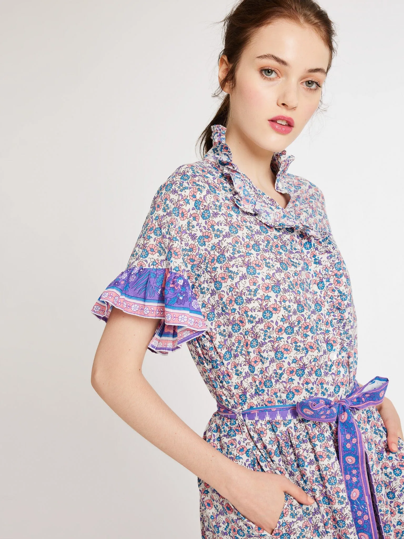 Victoria Dress in Bluebell sold by Beau & Ro product image thumbnail 4