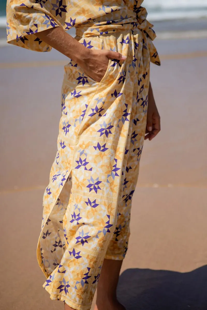 Bianca Wrap Kimono in Yellow Bird sold by Beau & Ro product image thumbnail 5