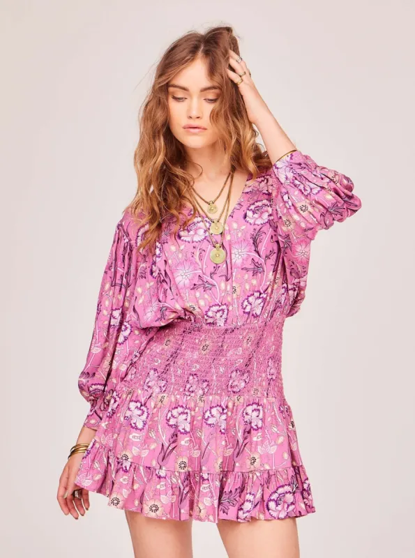 Baroque Graces Mini Dress in Ceris sold by Beau & Ro