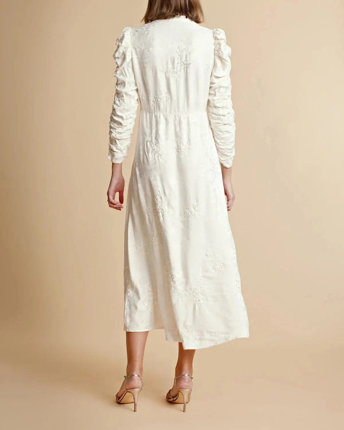 Jacquard V-Neck Dress in Vintage sold by Beau & Ro product image thumbnail 2