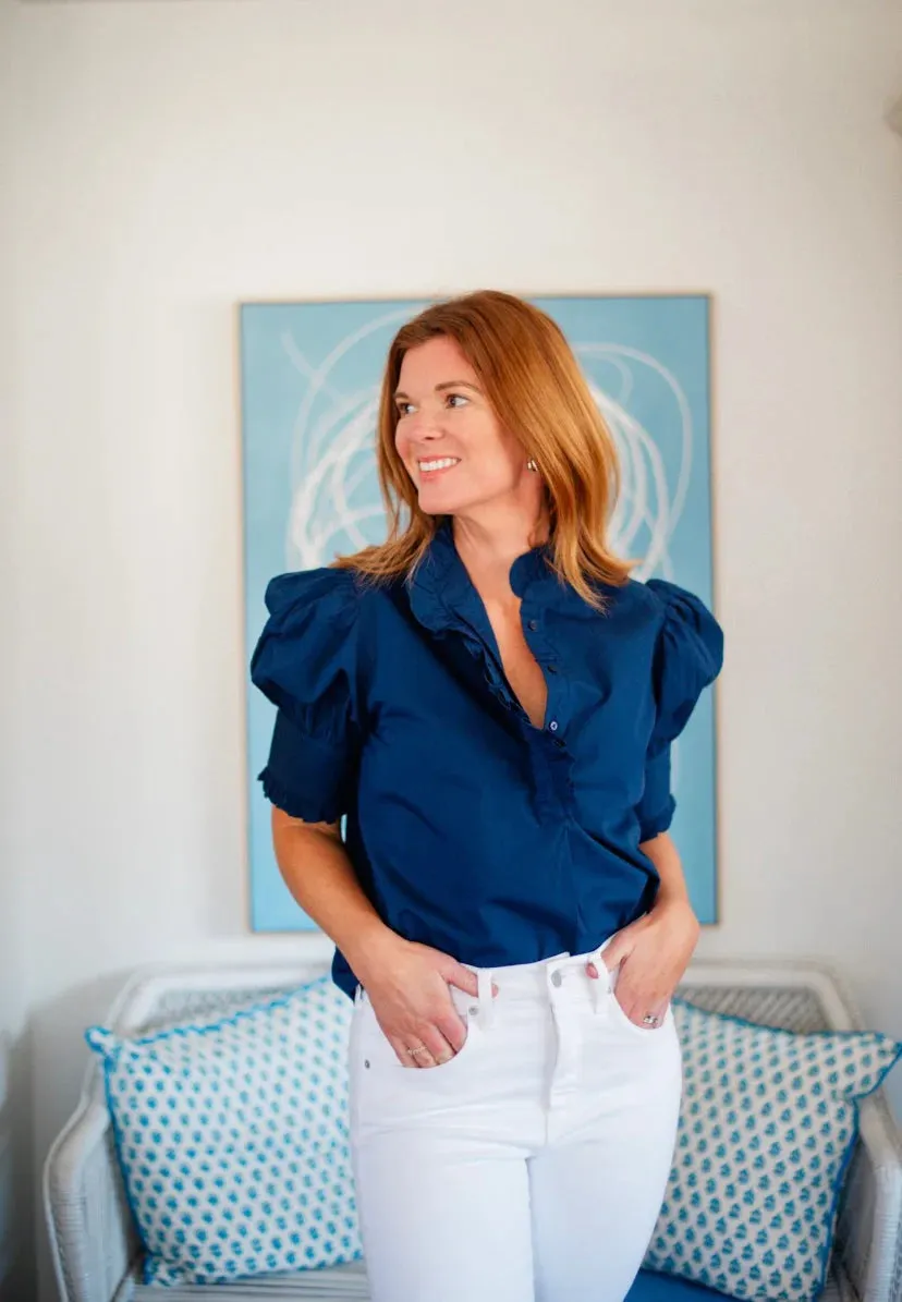 Westport Top in Navy sold by Beau & Ro product image thumbnail 3