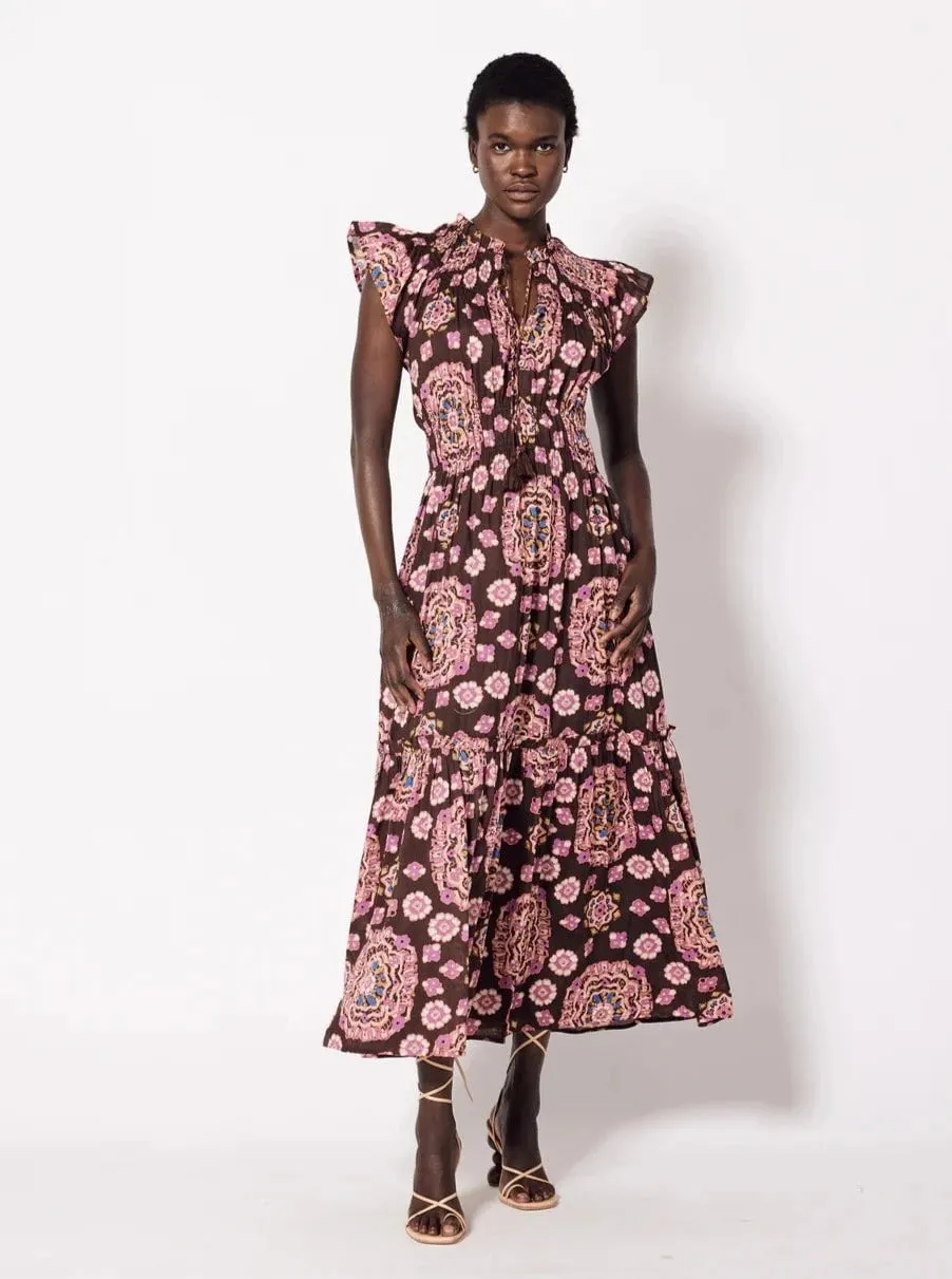 Indira Ankle Dress in Avalon sold by Beau & Ro