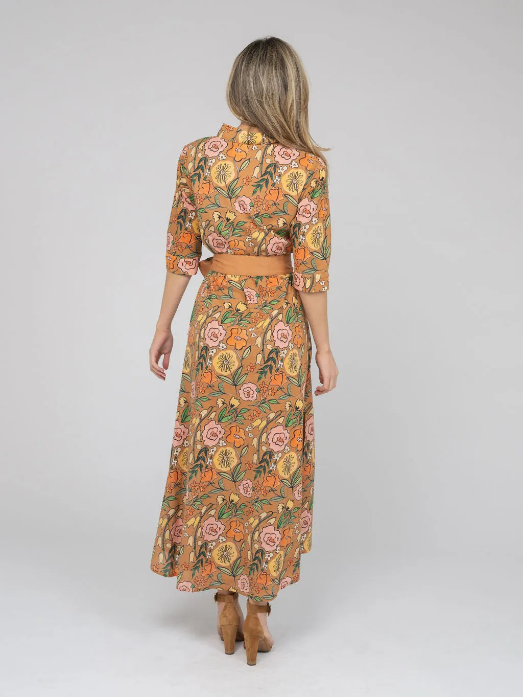 The Eloise Dress | Tan Fall Garden sold by Beau & Ro product image thumbnail 5