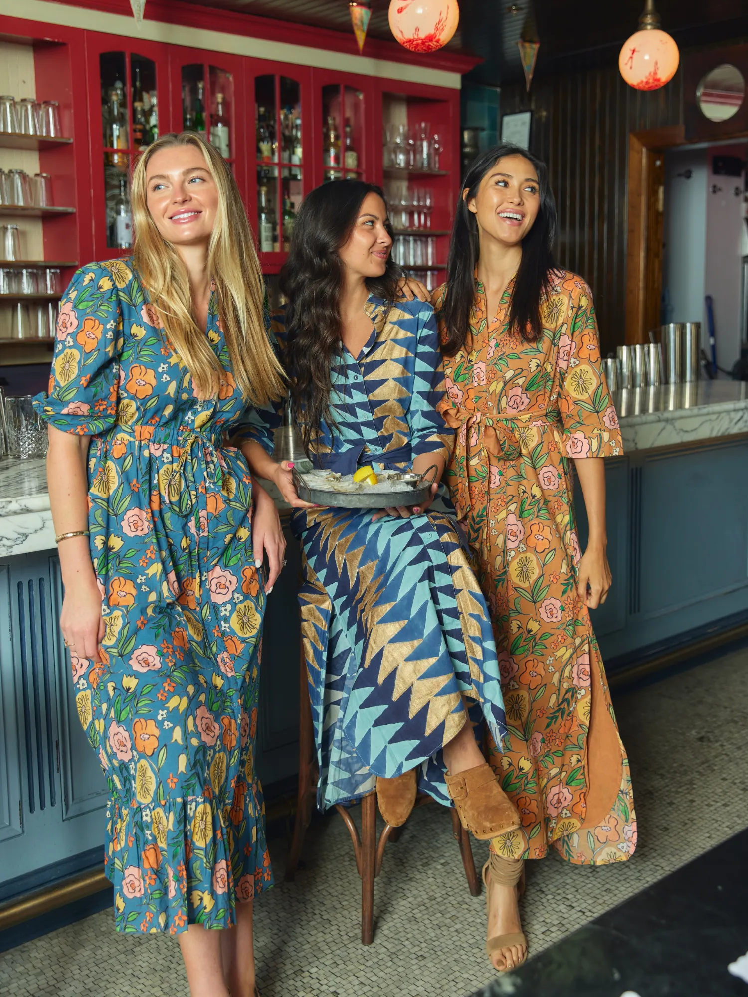 The Eloise Dress | Tan Fall Garden sold by Beau & Ro product image thumbnail 2