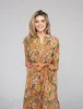The Eloise Dress | Tan Fall Garden sold by Beau & Ro