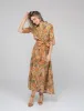 The Eloise Dress | Tan Fall Garden sold by Beau & Ro