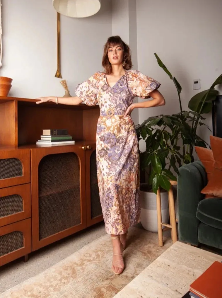 Allie Maxi Dress in August Bloom sold by Beau & Ro