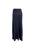 Viscose Satin Midi Skirt in Navy sold by Beau & Ro