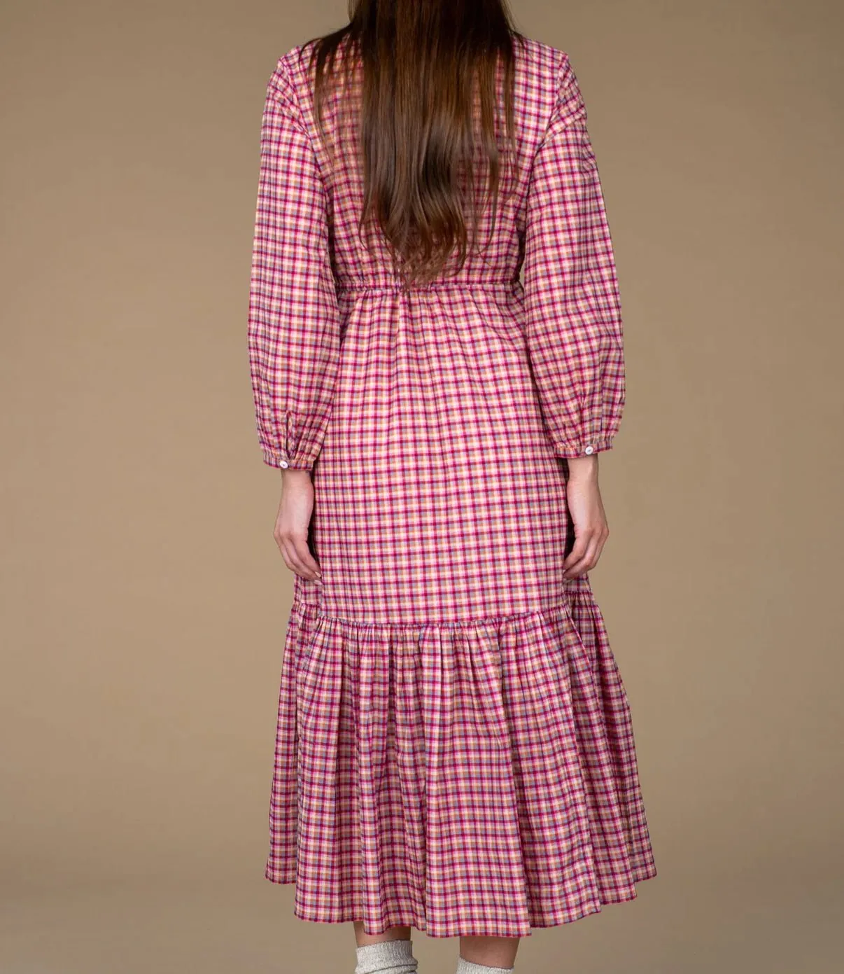 Lydia Dress in Big Sky Plaid sold by Beau & Ro product image thumbnail 3