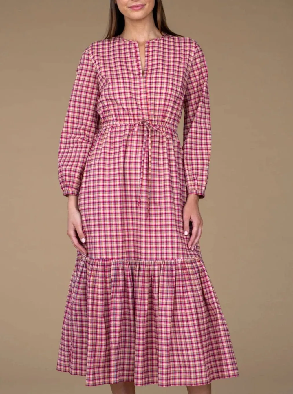 Lydia Dress in Big Sky Plaid sold by Beau & Ro