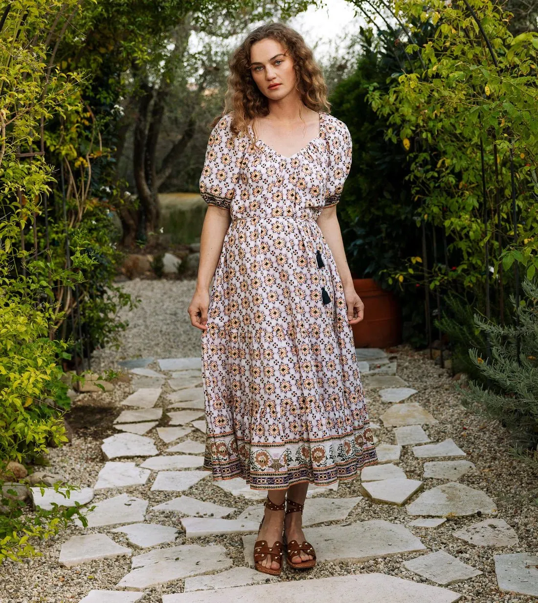 Paula Midi Dress in Marrakesh Print sold by Beau & Ro product image thumbnail 2