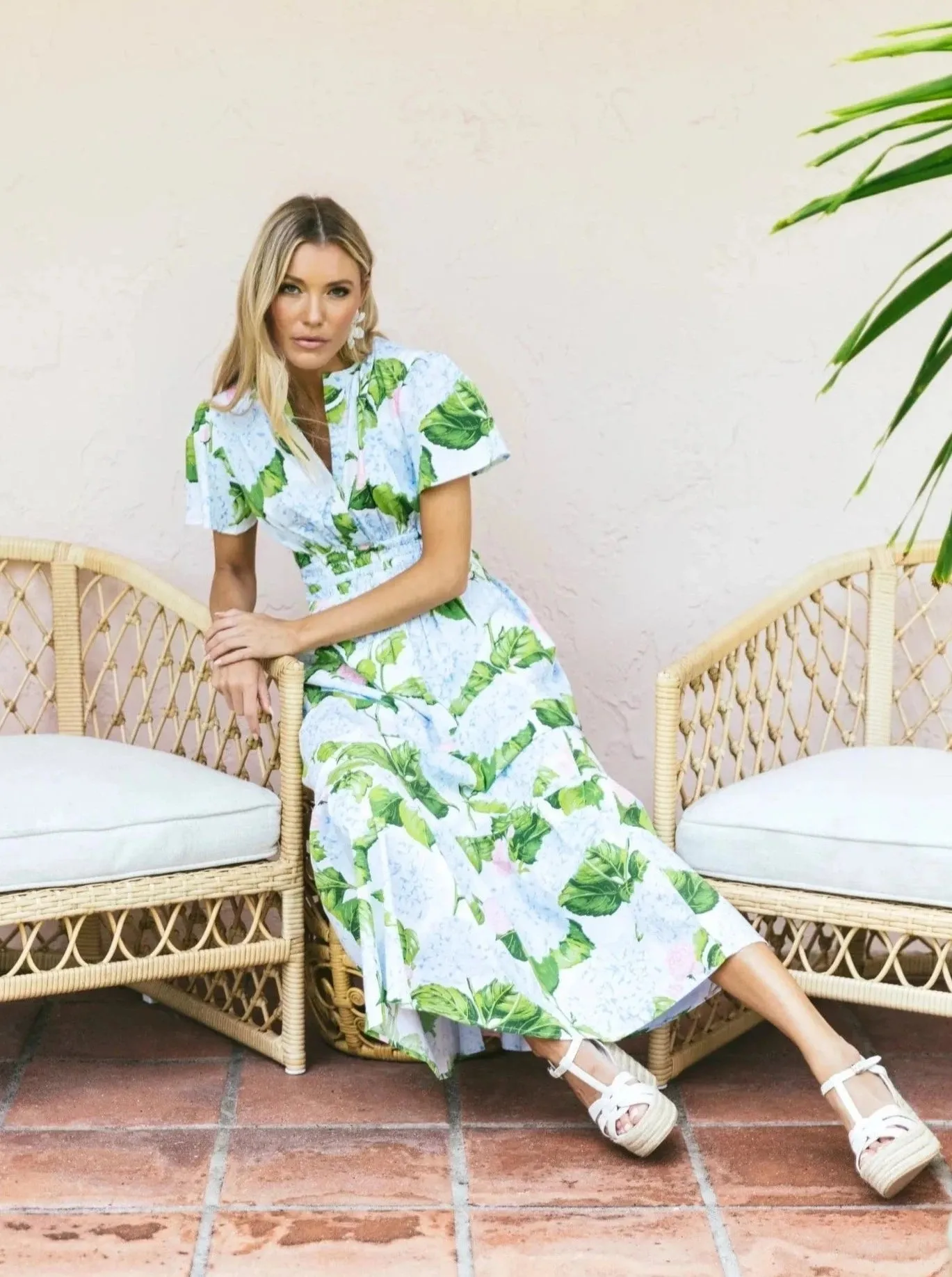 Eloise Dress in Classic Hydrangea sold by Beau & Ro