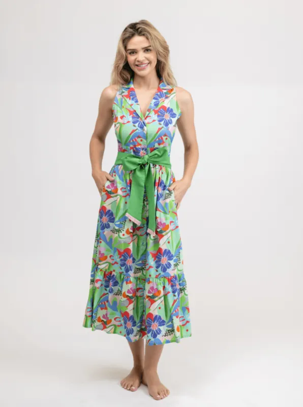 The Eliza Dress | Alice Colin Floral Collage sold by Beau & Ro