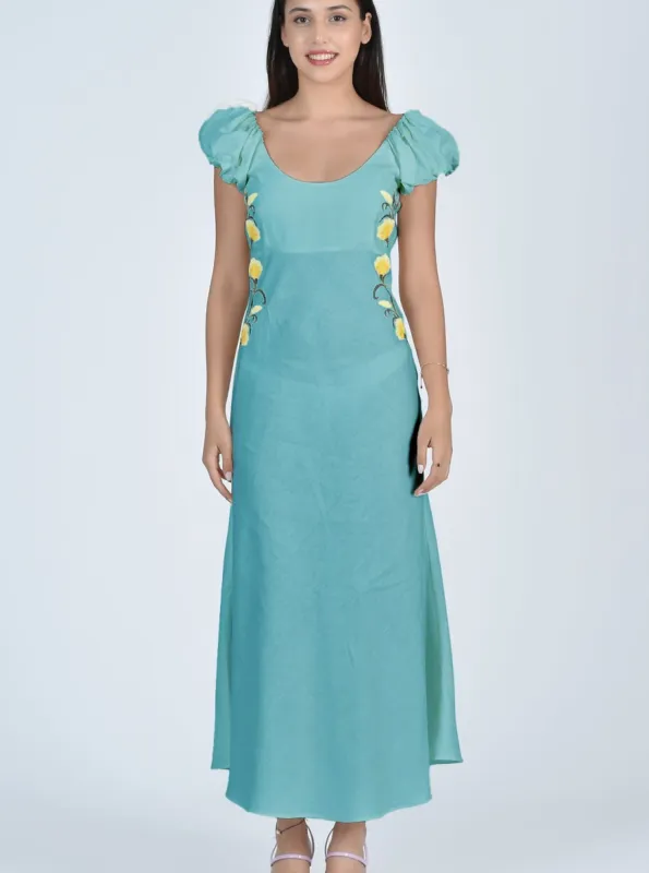 Vienna Dress in Teal sold by Beau & Ro