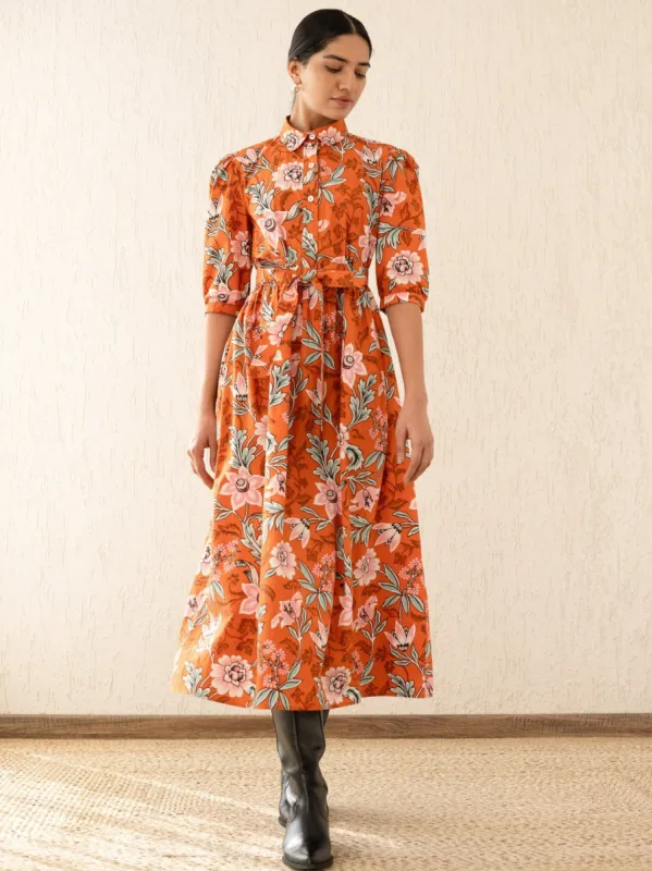 Marlene Dress in Spice sold by Beau & Ro
