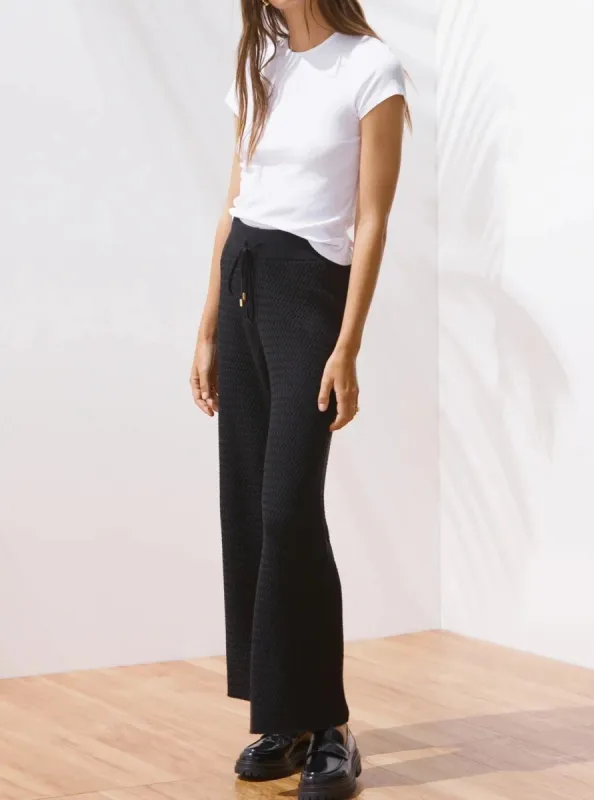 The Micaela Knit Pant in Black sold by Beau & Ro