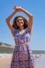 Livna Drop Dress in Poppy Sun sold by Beau & Ro