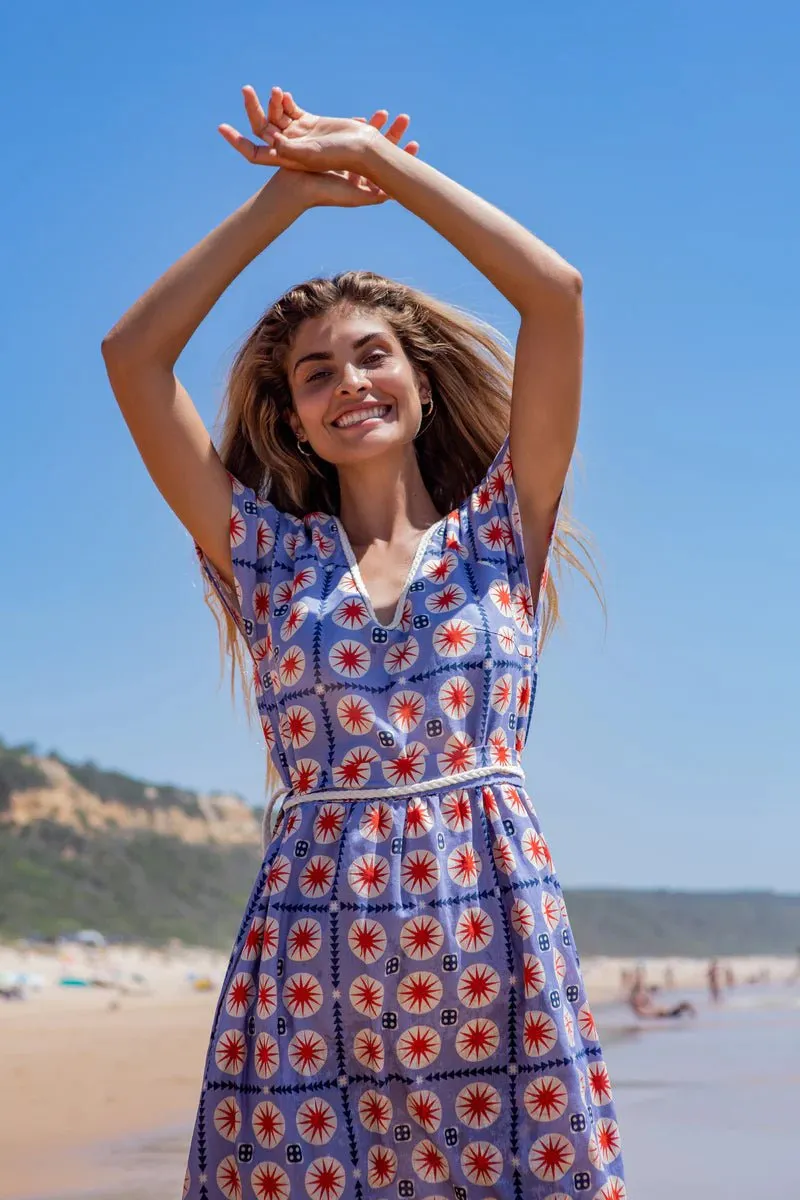 Livna Drop Dress in Poppy Sun sold by Beau & Ro product image thumbnail 5
