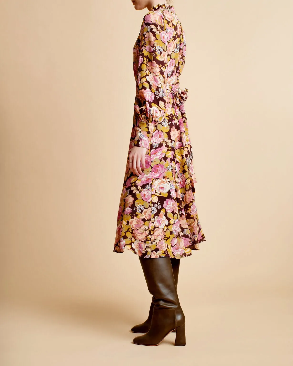 Autumn Midi Dress in Autumn Flowers sold by Beau & Ro product image thumbnail 3