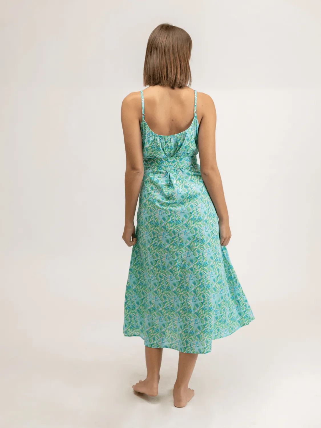 The Summer Dress | Alice Colin Green Geo sold by Beau & Ro product image thumbnail 5